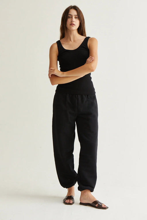 Mila Rib Tank | True Black