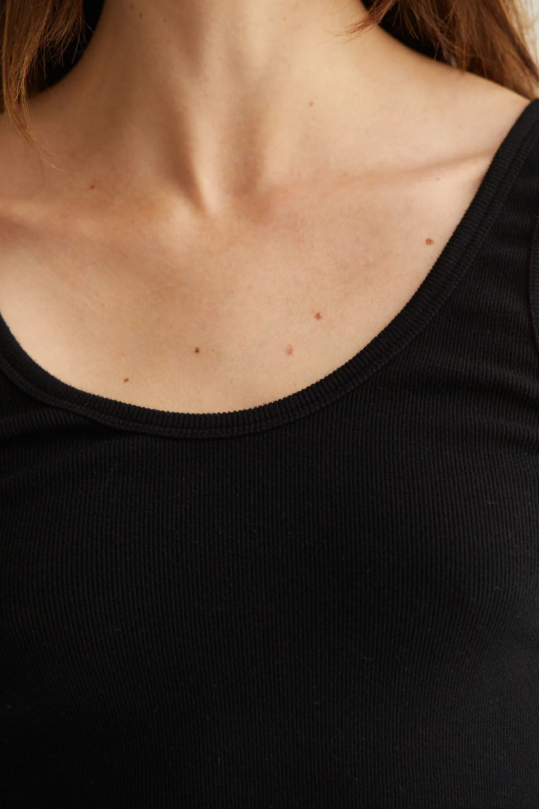 Mila Rib Tank | True Black