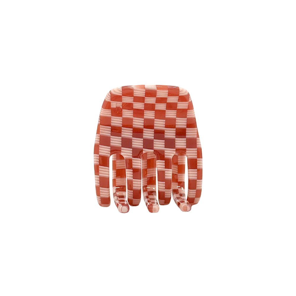 Small Hair Claw Clip | Maraschino Checker