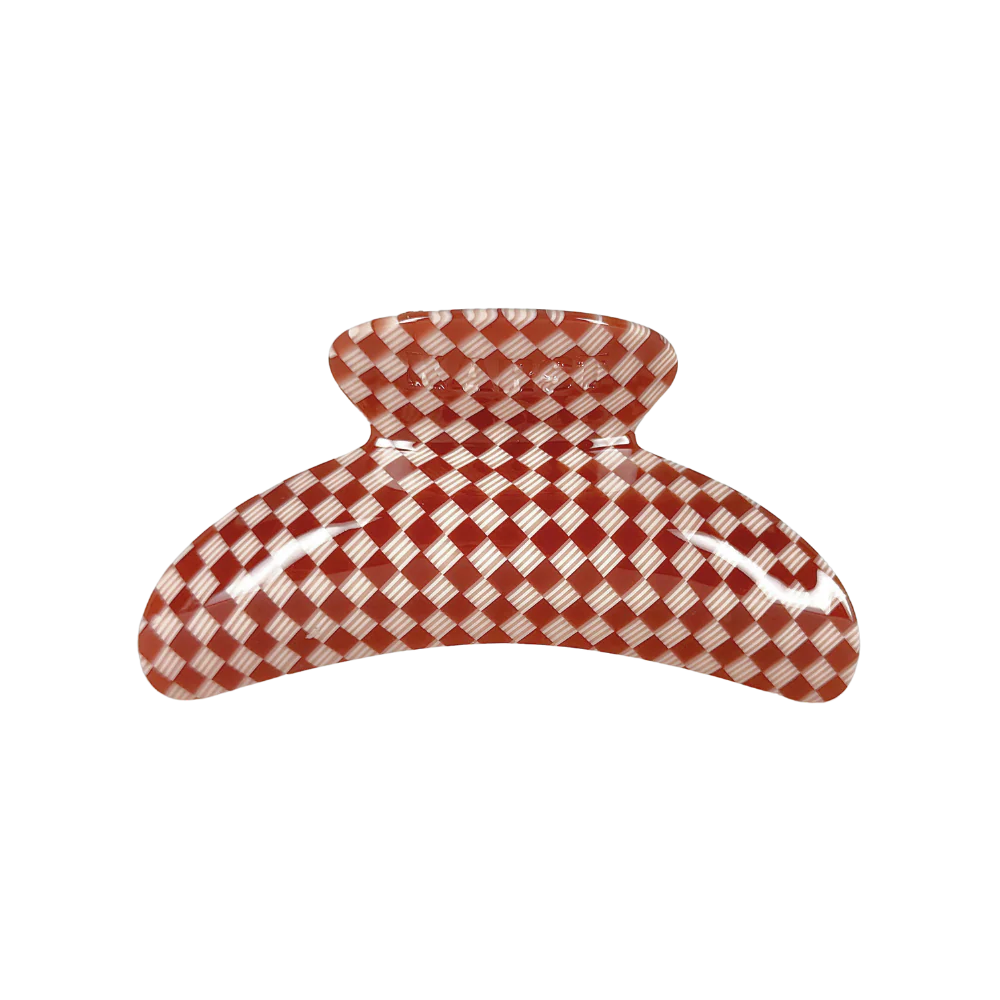 SuperClip Hair Claw | Maraschino Checker (w/Charm Ring)