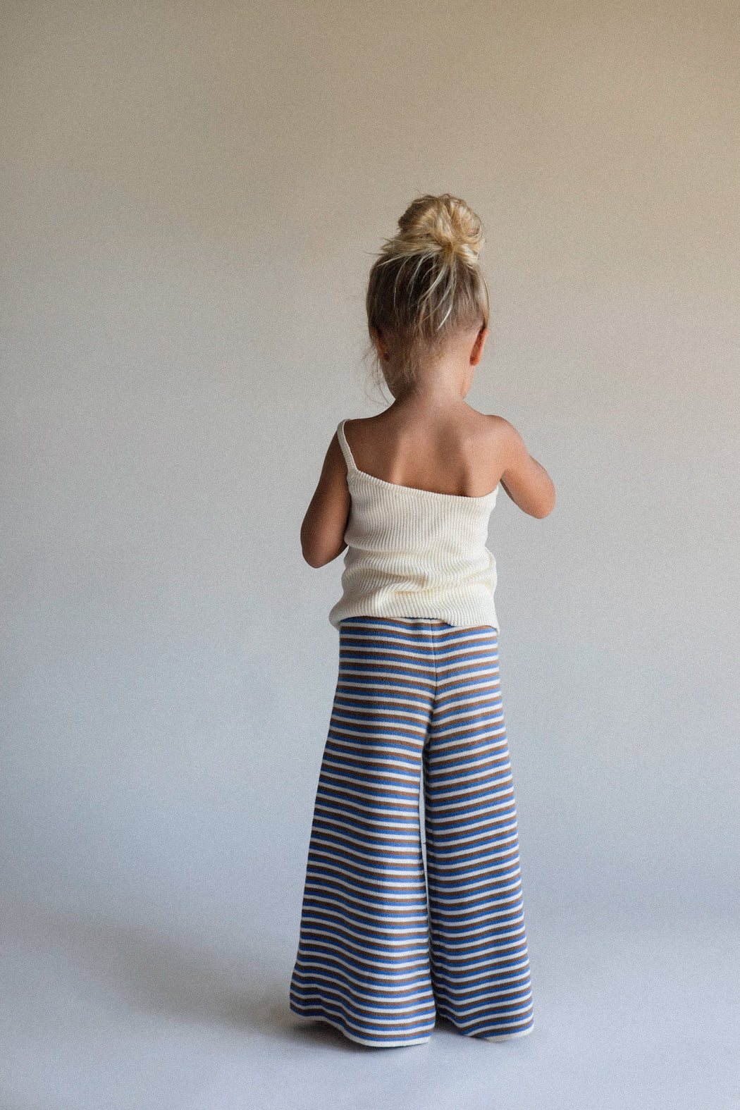 Striped Knit Pants | Caramel+ Blue