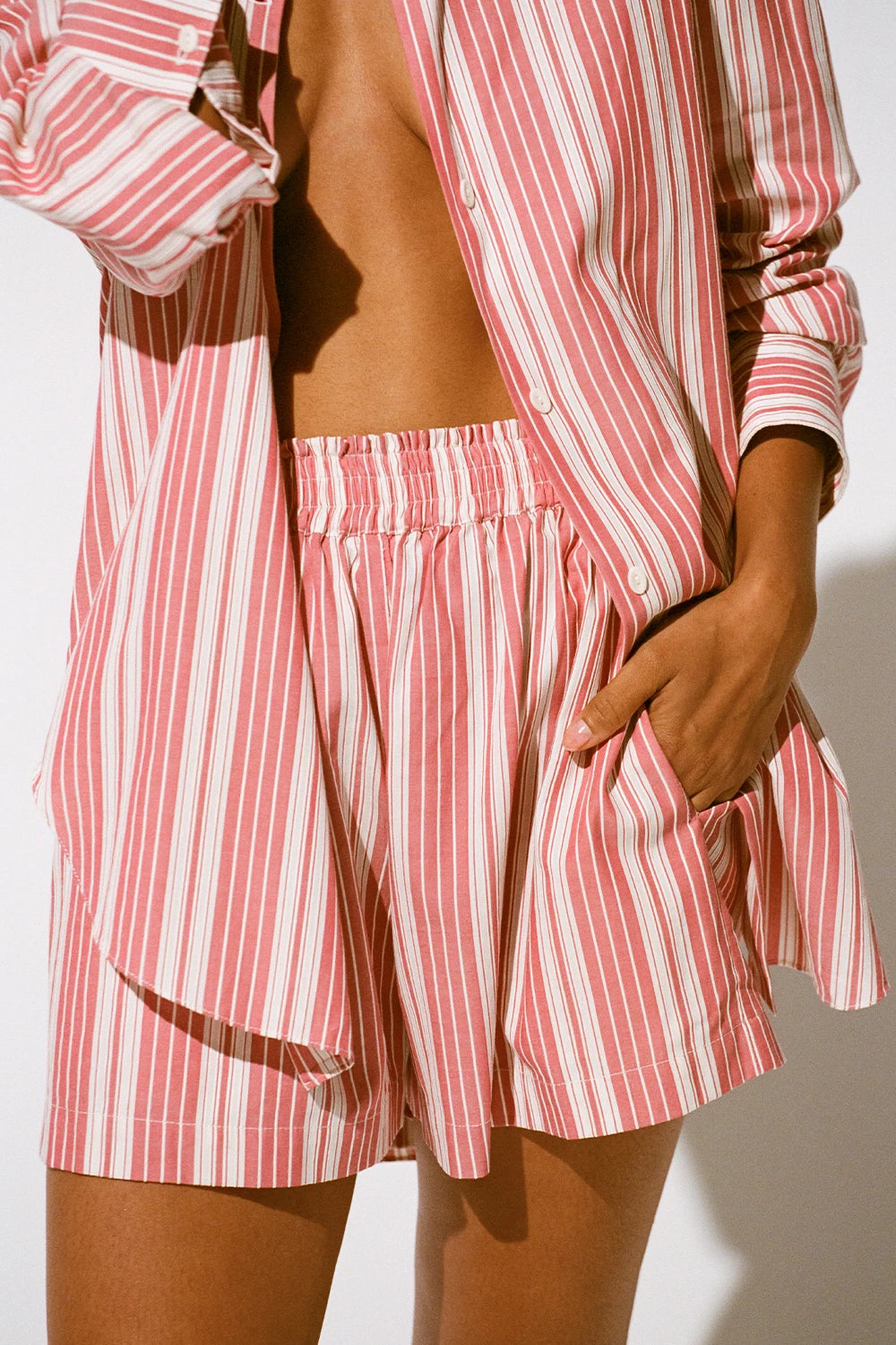 Elva Shorts | Cherry Stripe