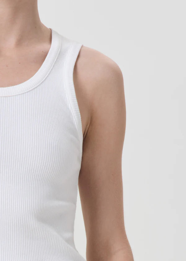 Poppy Scoop Tank | White