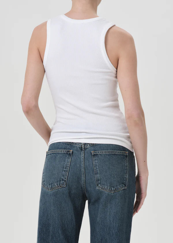 Poppy Scoop Tank | White