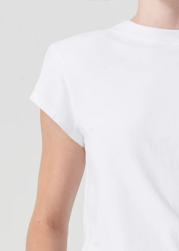 Bryce Shoulder Pad Tee | White
