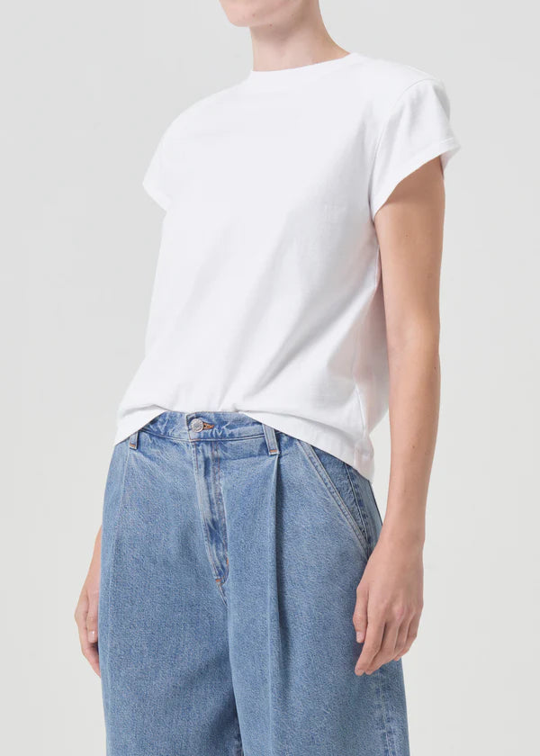 Bryce Shoulder Pad Tee | White
