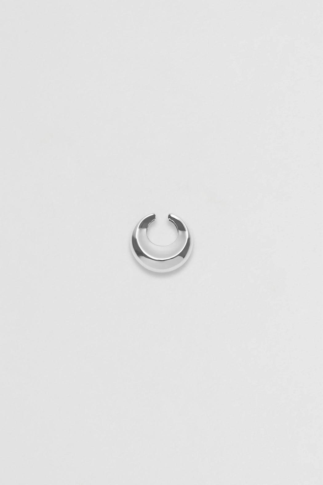 Small Concave Ear Cuff | Silver
