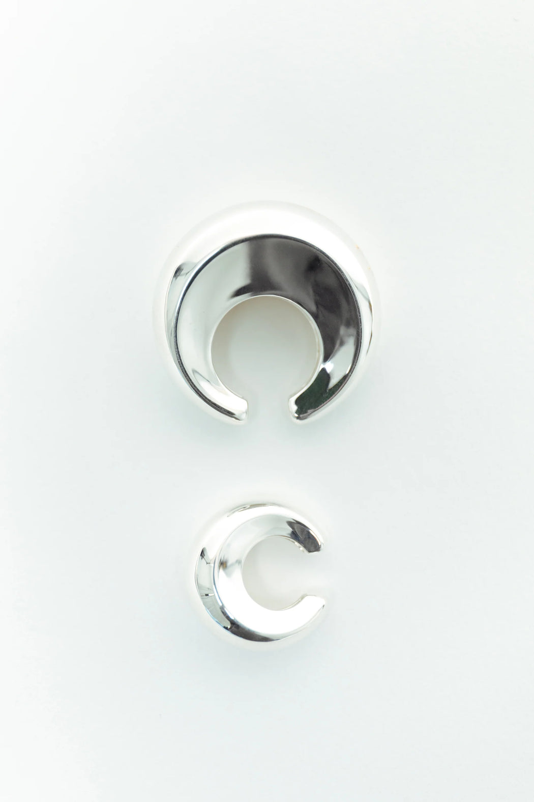 Small Concave Ear Cuff | Silver