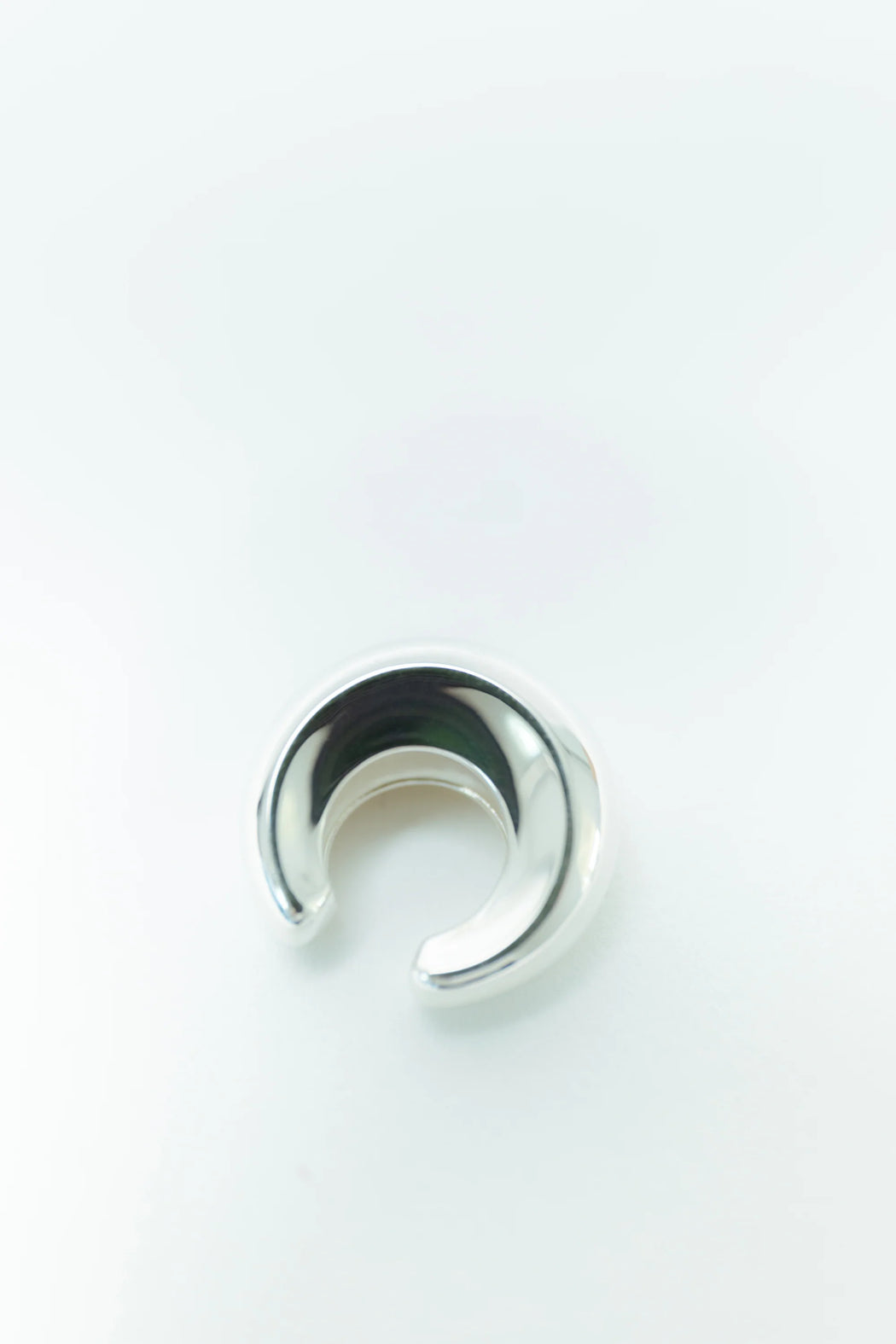 Small Concave Ear Cuff | Silver