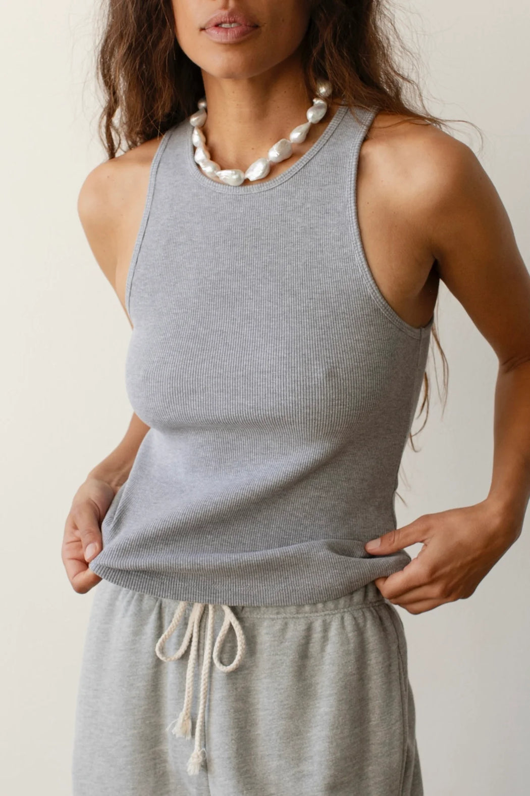 The Rib Tank | Heather Grey