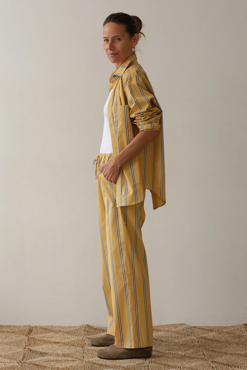 The Stripe Pop Drawstring Pant | Butter