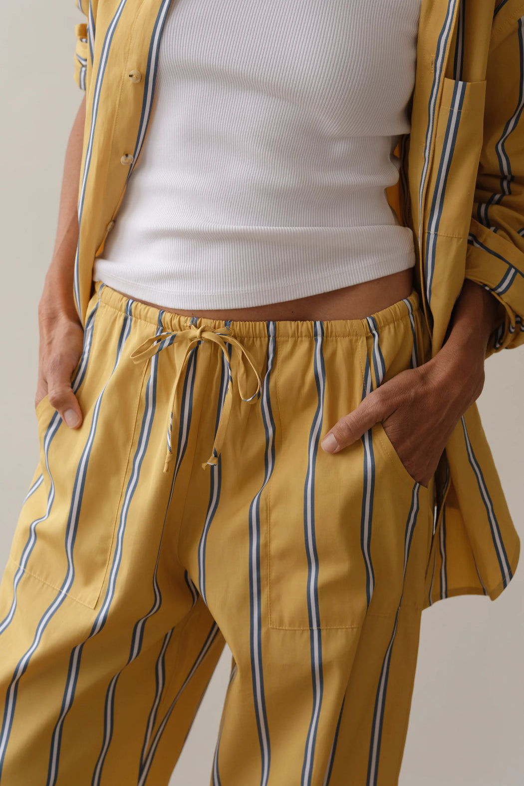 The Stripe Pop Drawstring Pant | Butter