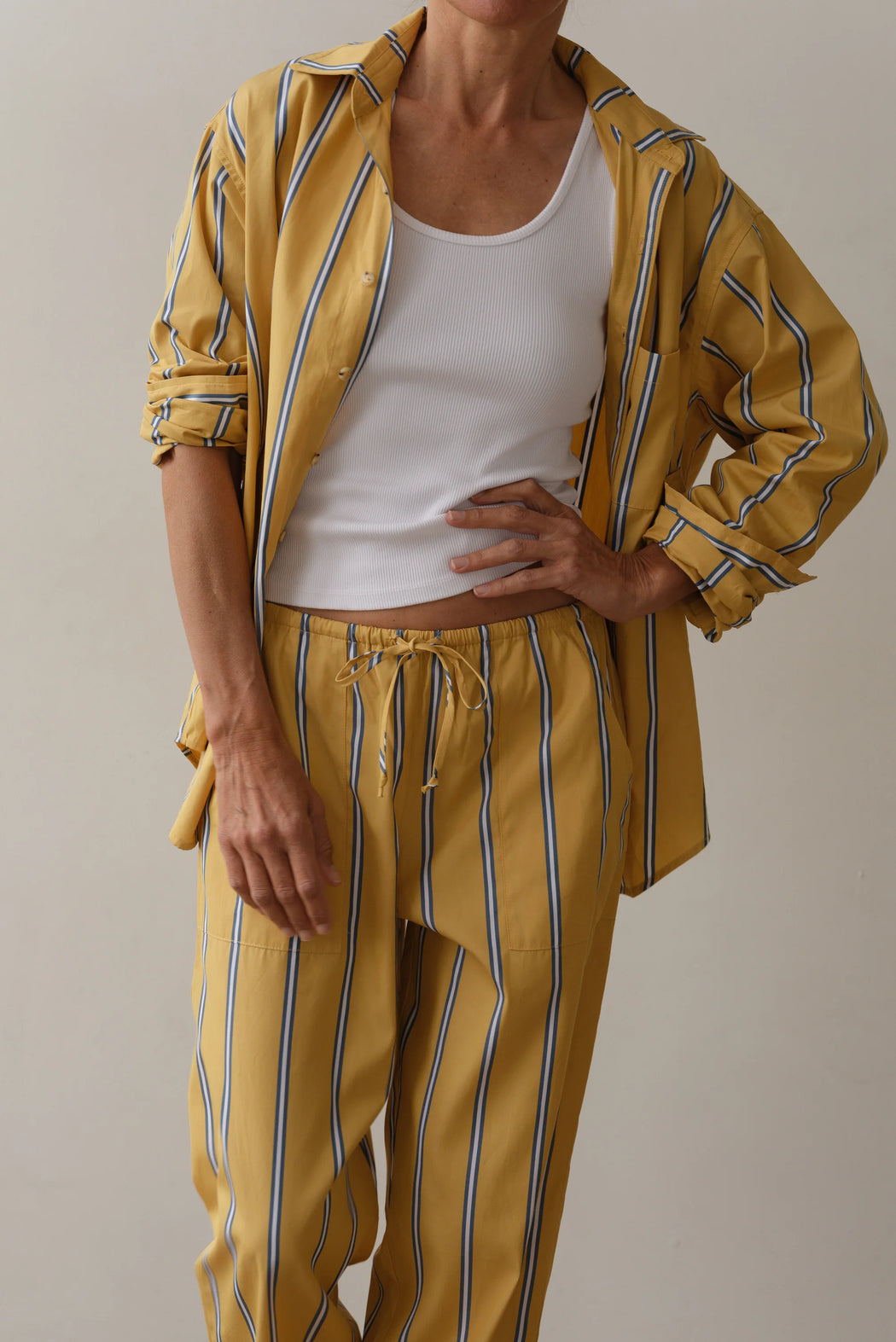 The Stripe Pop Drawstring Pant | Butter