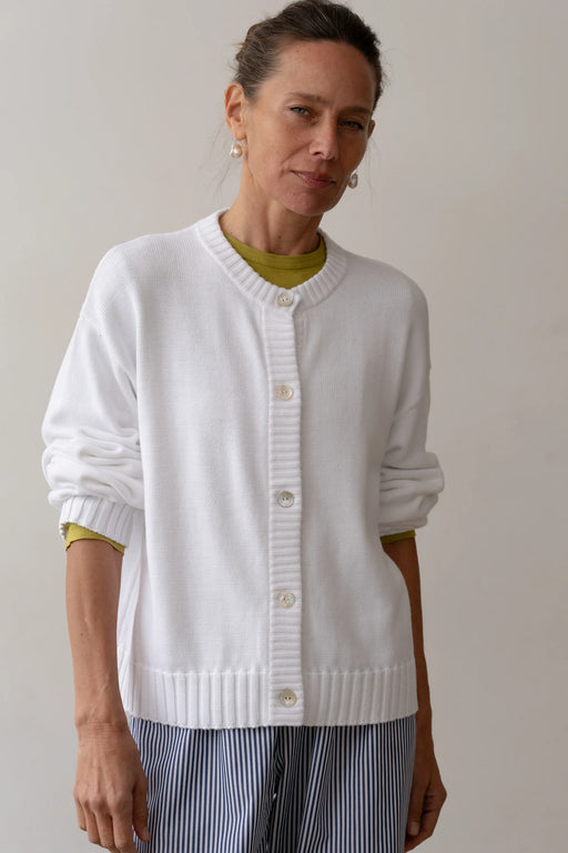 The Cotton Knit Cardigan | Powder