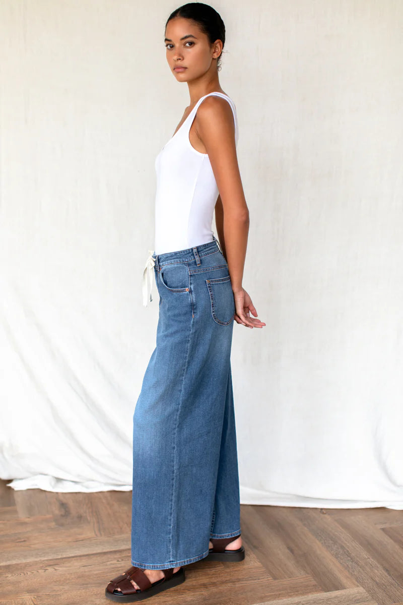 Super Wide Leg | Medium Light Wash