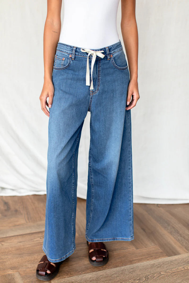 Super Wide Leg | Medium Light Wash