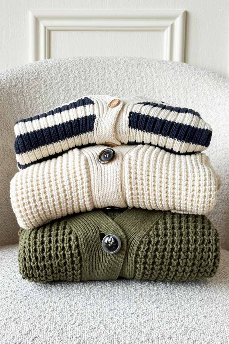 Cozy Cotton Cardigan | Ivory Tanguis Cotton