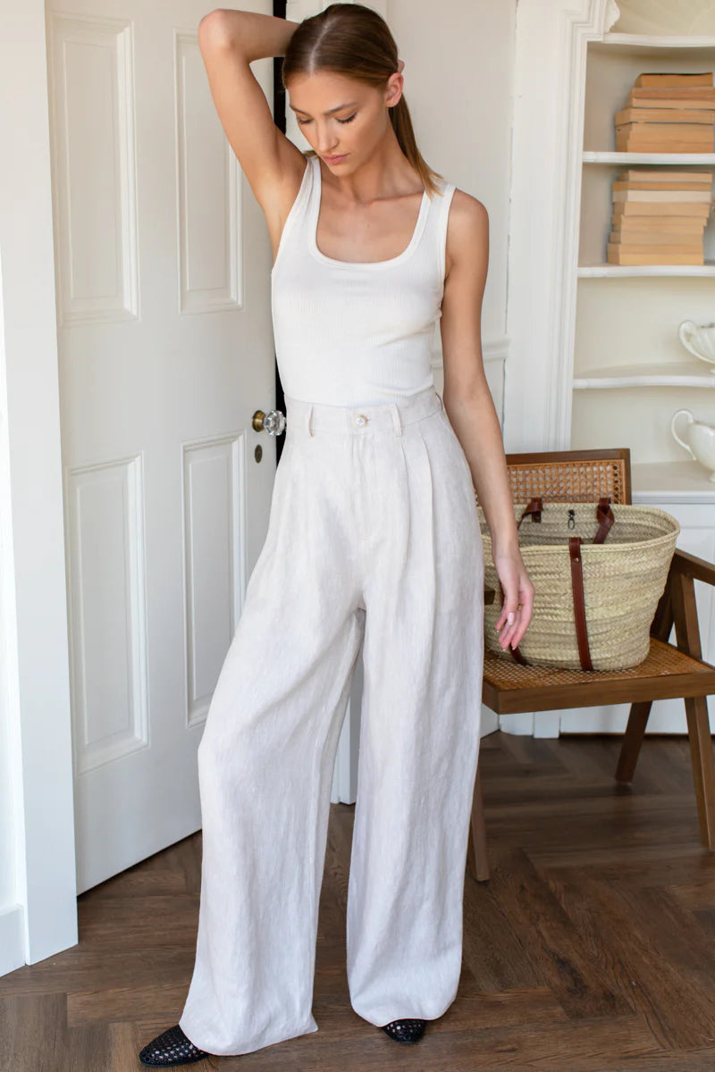 Atelier Pleated Pant | Beach Linen