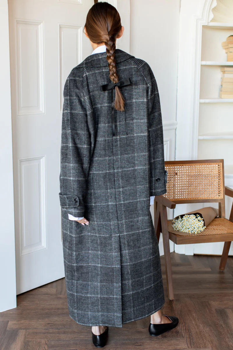 Maxi Overcoat | Mackenzie Plaid Wool