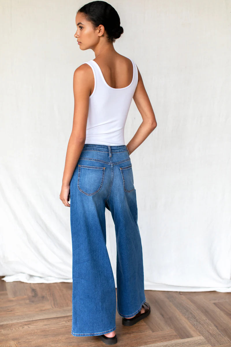 Super Wide Leg | Medium Light Wash
