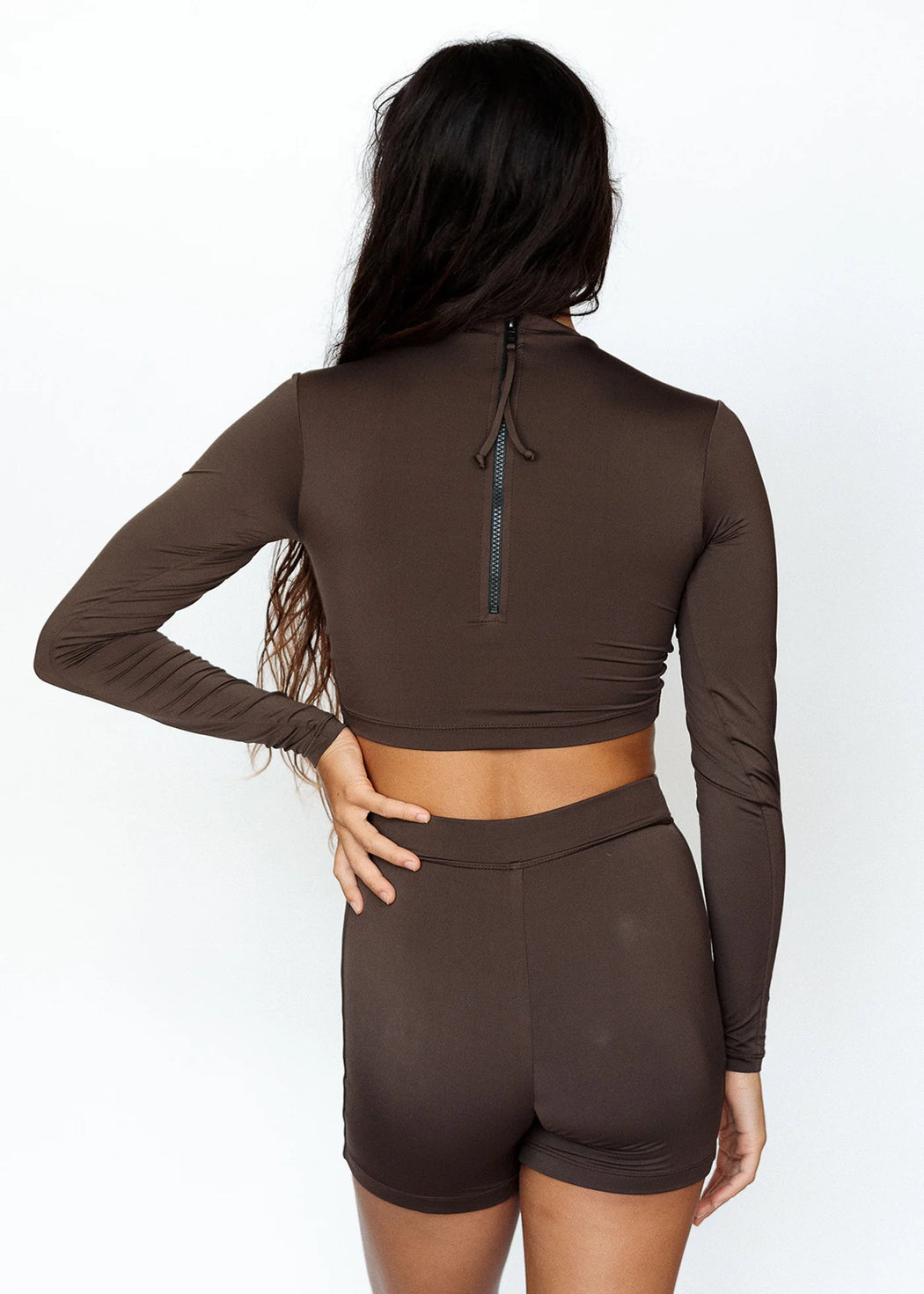 Cropped Rashguard | Espresso