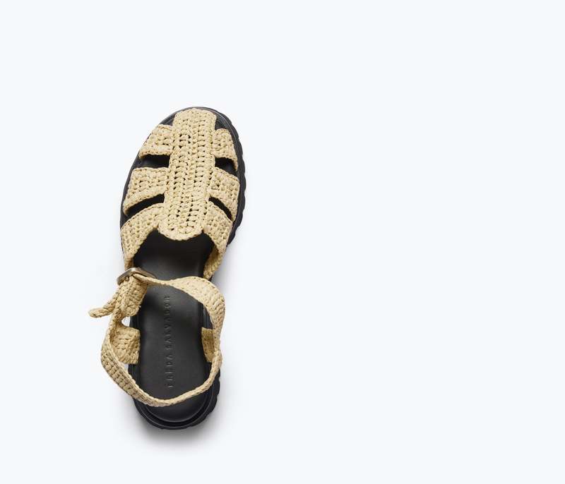 Sammy Lug Sole Fisherman l Natural Raffia