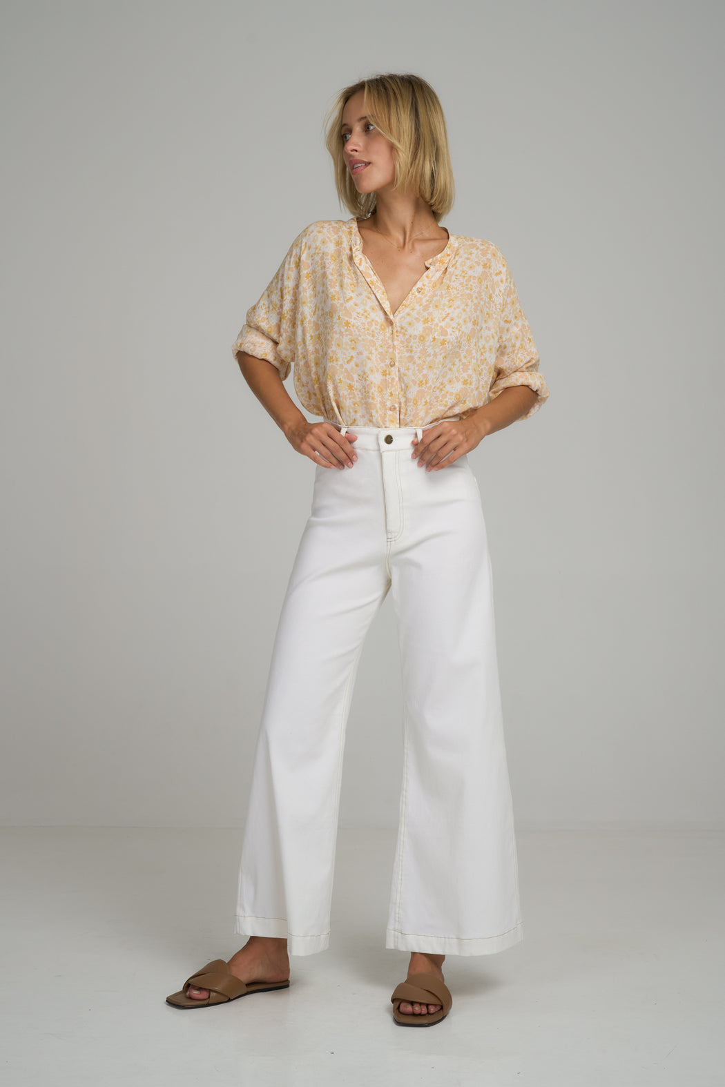 Daylesford Cotton Pant l Vanilla