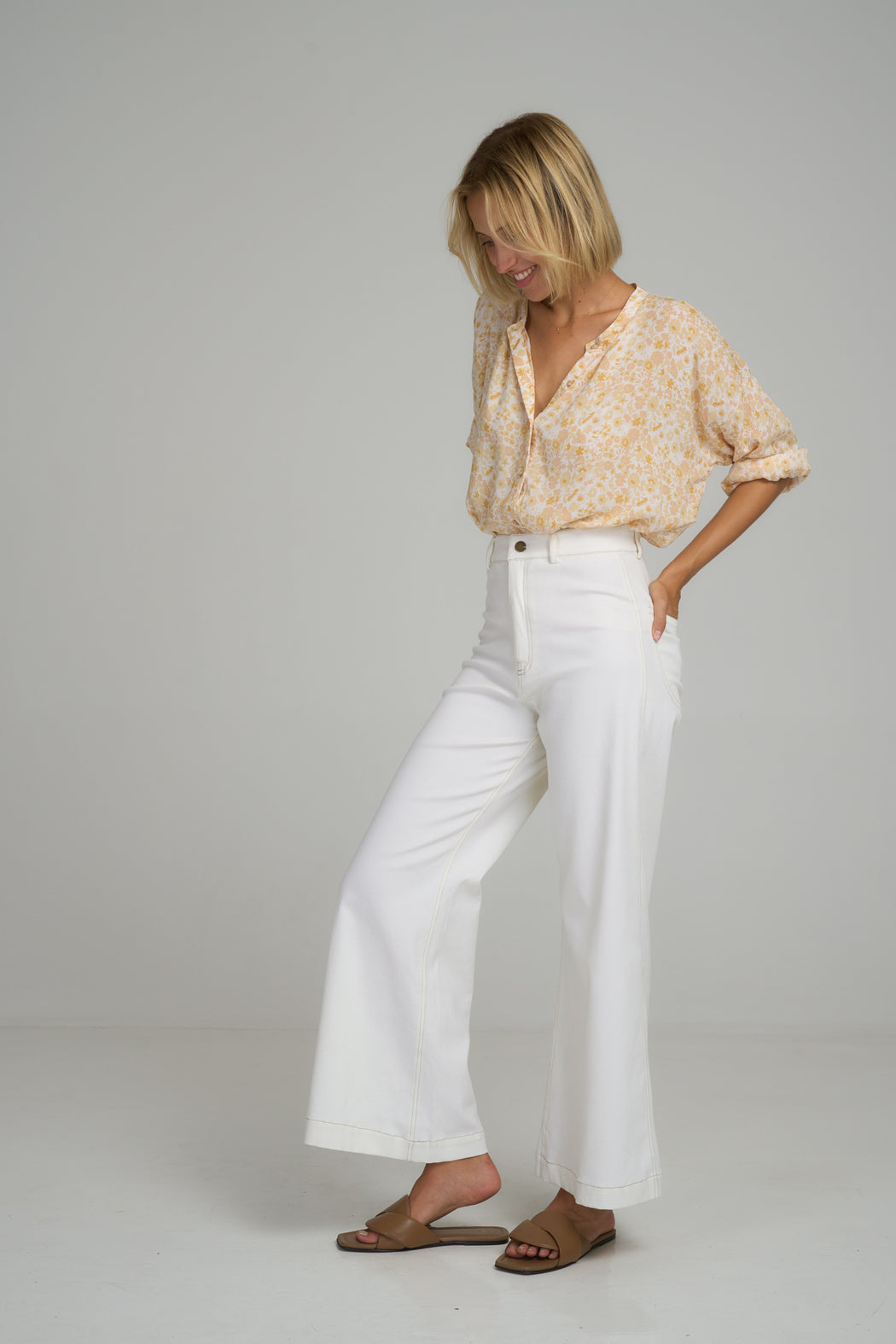 Daylesford Cotton Pant l Vanilla