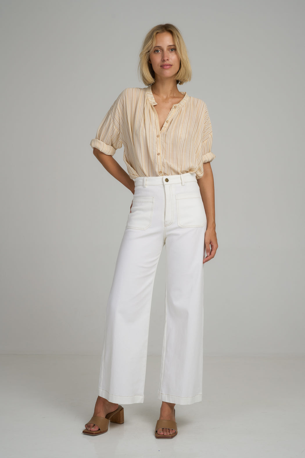 Ginger Shirt l Sand Stripe