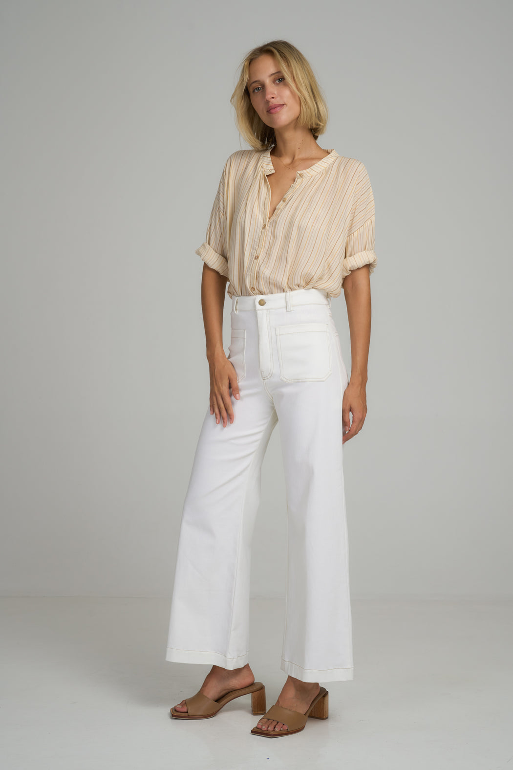 Ginger Shirt l Sand Stripe