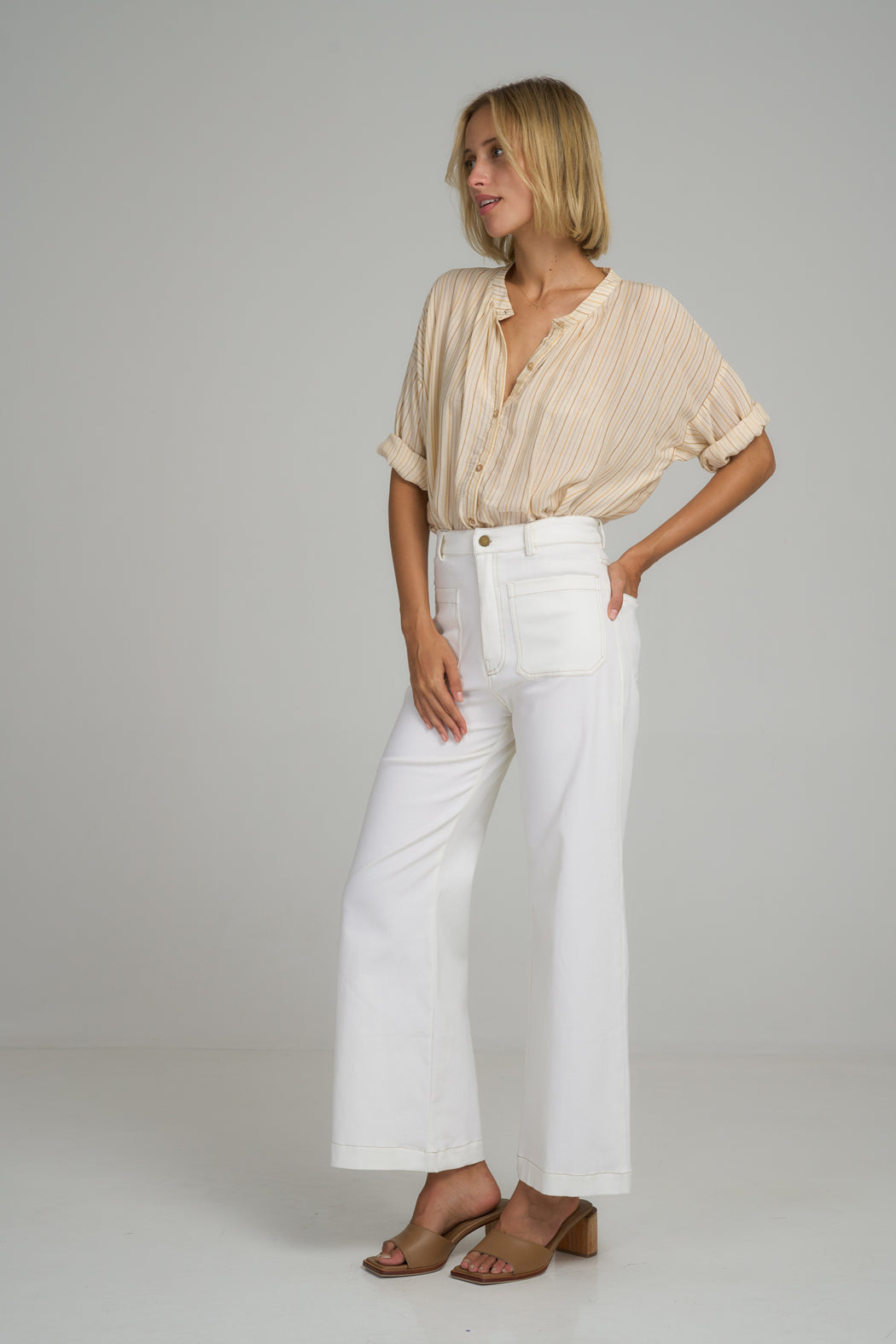 Ginger Shirt l Sand Stripe