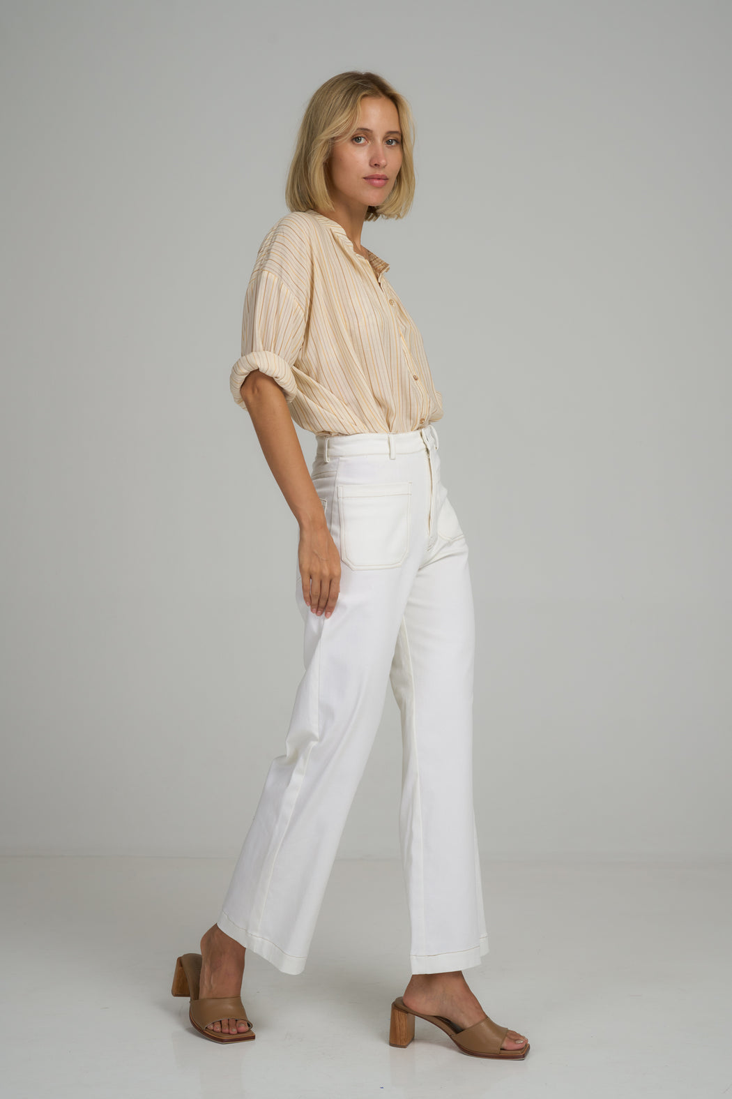 Ginger Shirt l Sand Stripe