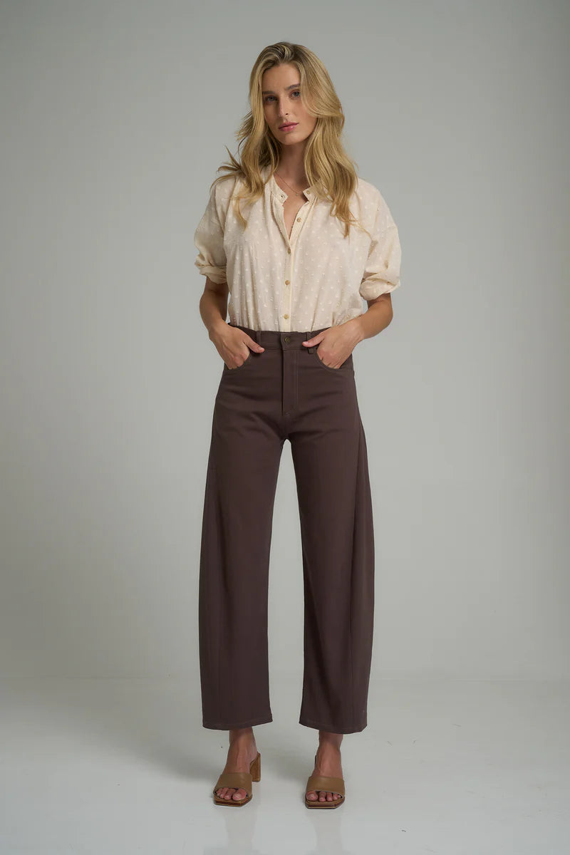 Guildford Cotton Pant | Chocolate