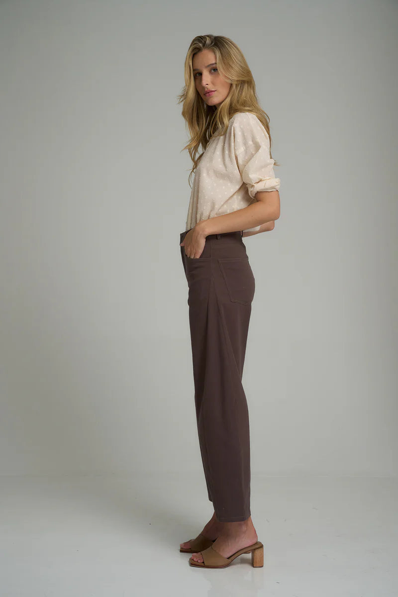 Guildford Cotton Pant | Chocolate