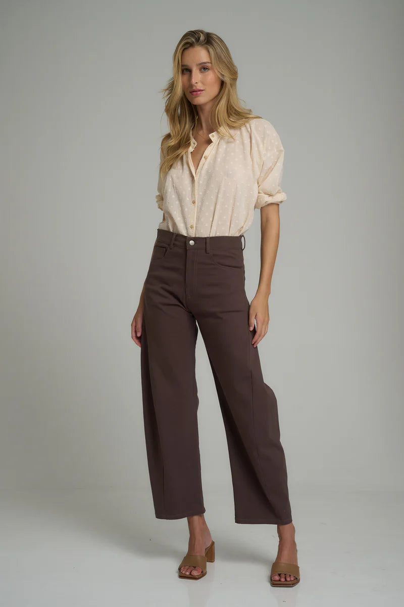 Guildford Cotton Pant | Chocolate