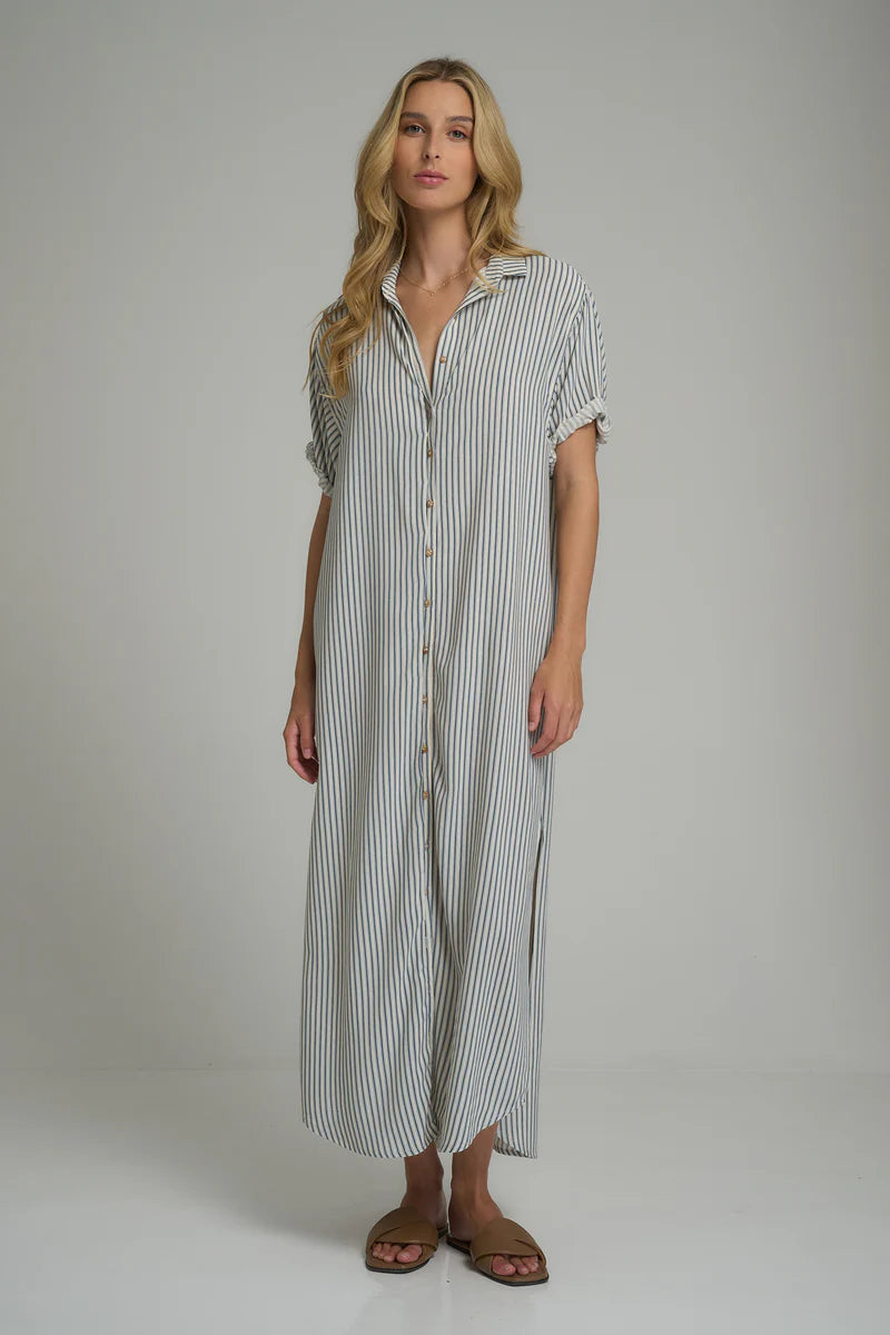 Hutton Dress | Cheshire Stripe/Blue