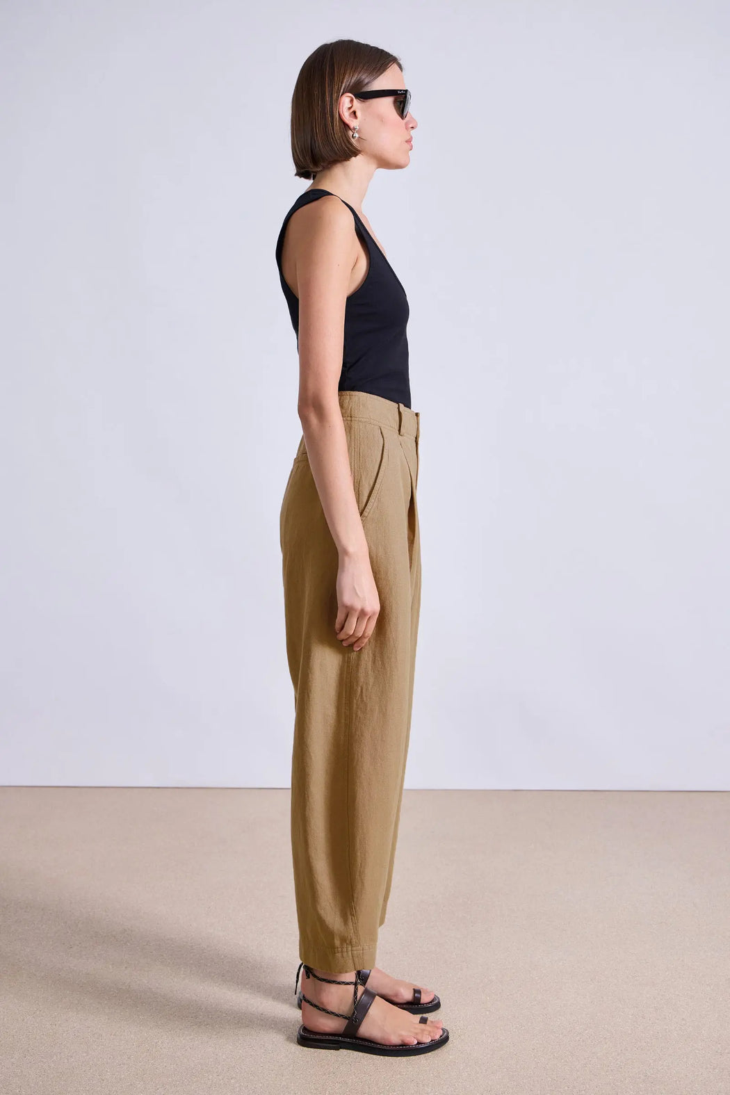 Bari Crop Trouser | Oak