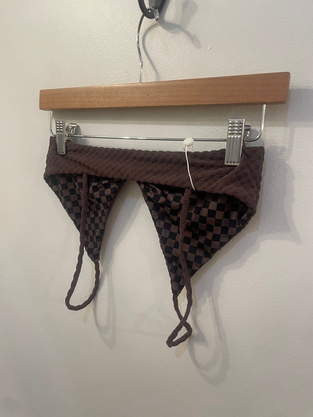 Knot Top | Cocoa Bean Terry Check