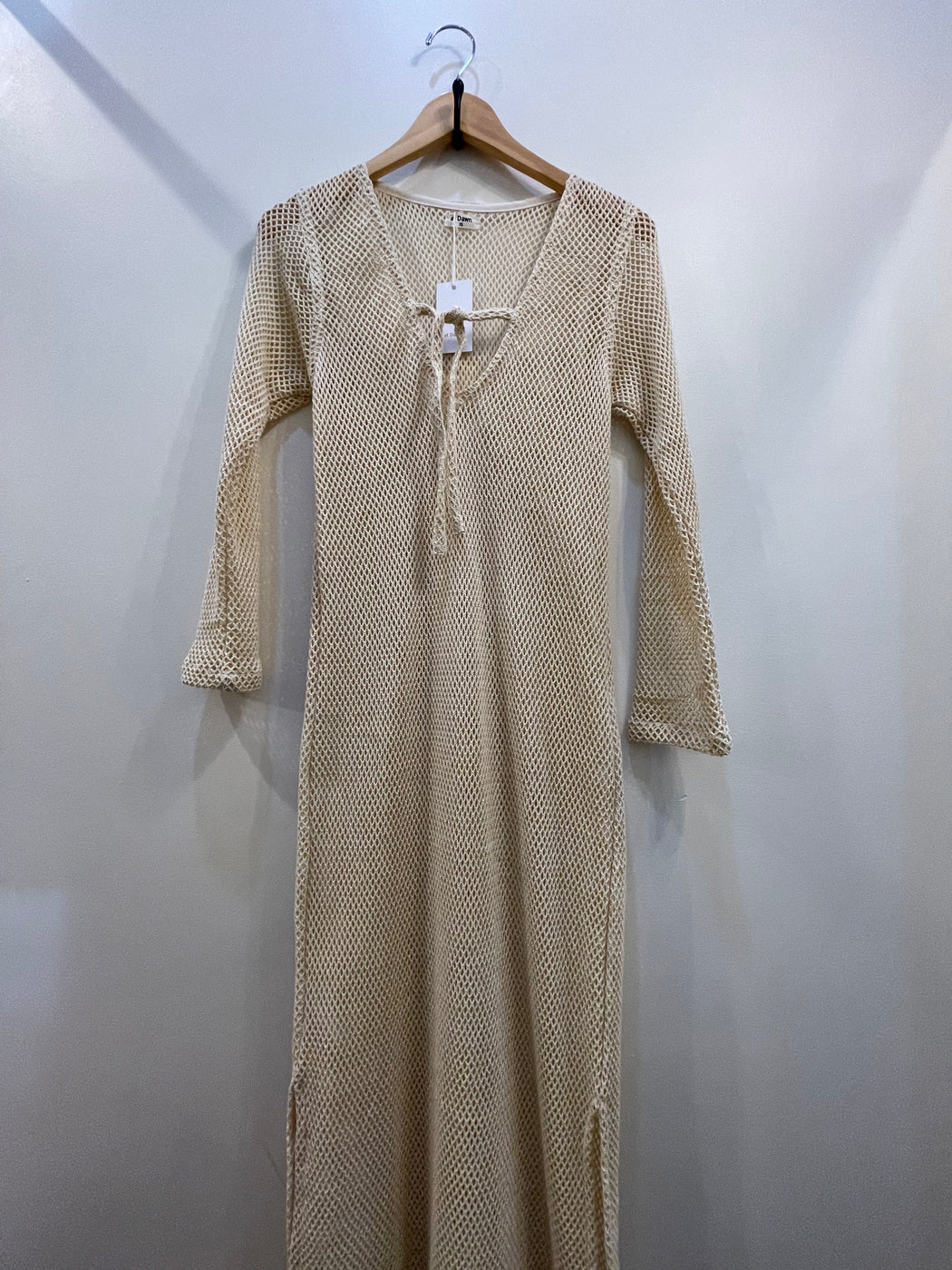 Mesh Long Cover Up | Cream