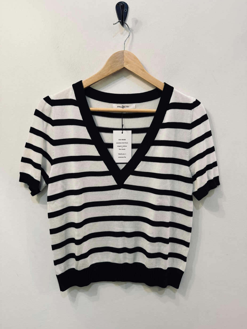 Luxe Emerson Knit Top | Mariner Stripe Tencel + Cashmere