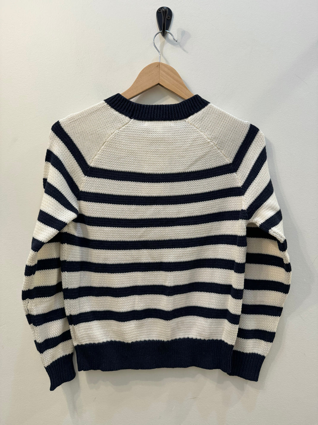 Emerson Sweater l Breton Stripe Ivory + Navy Organic