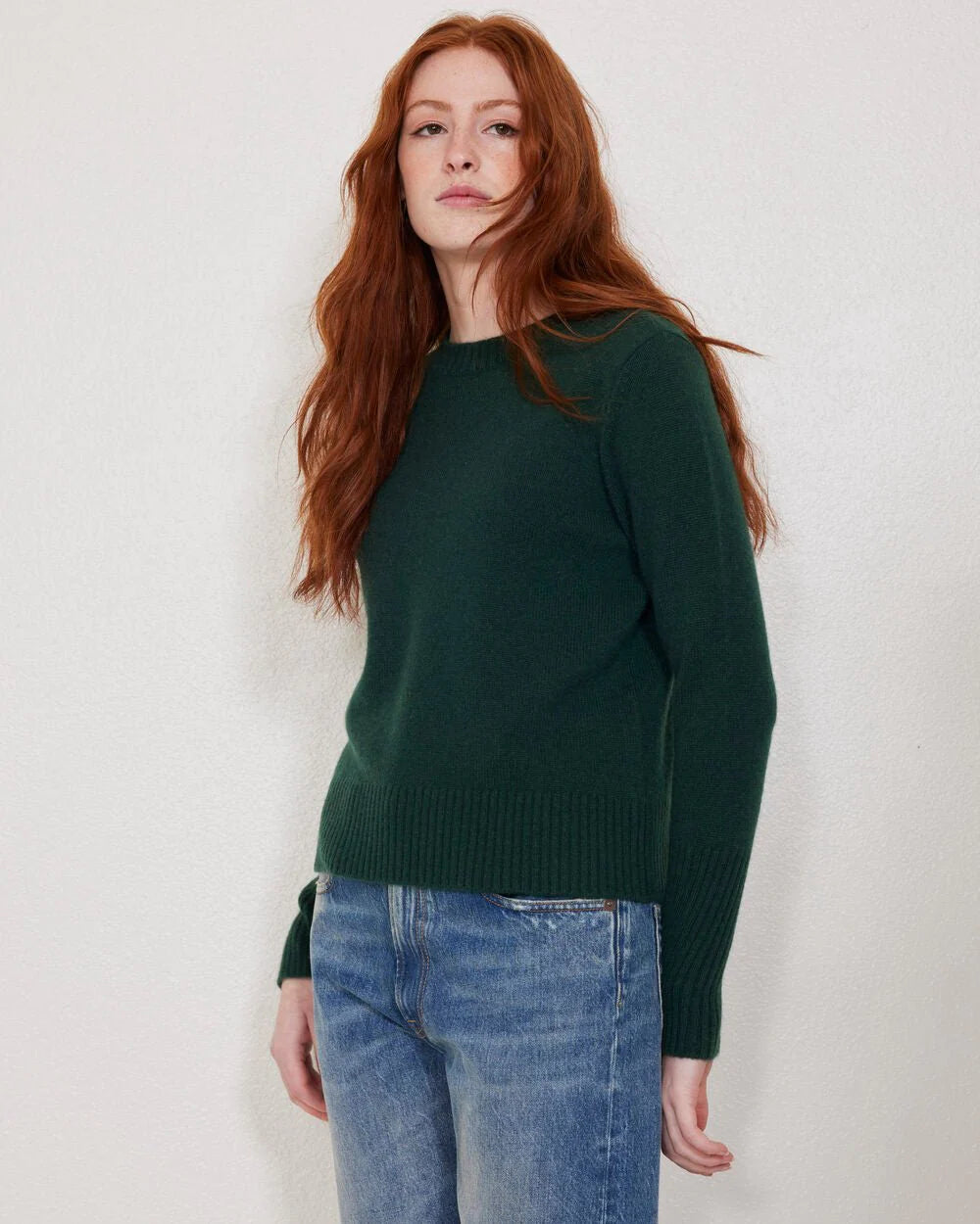 Jane Cashmere Crewneck l Jade