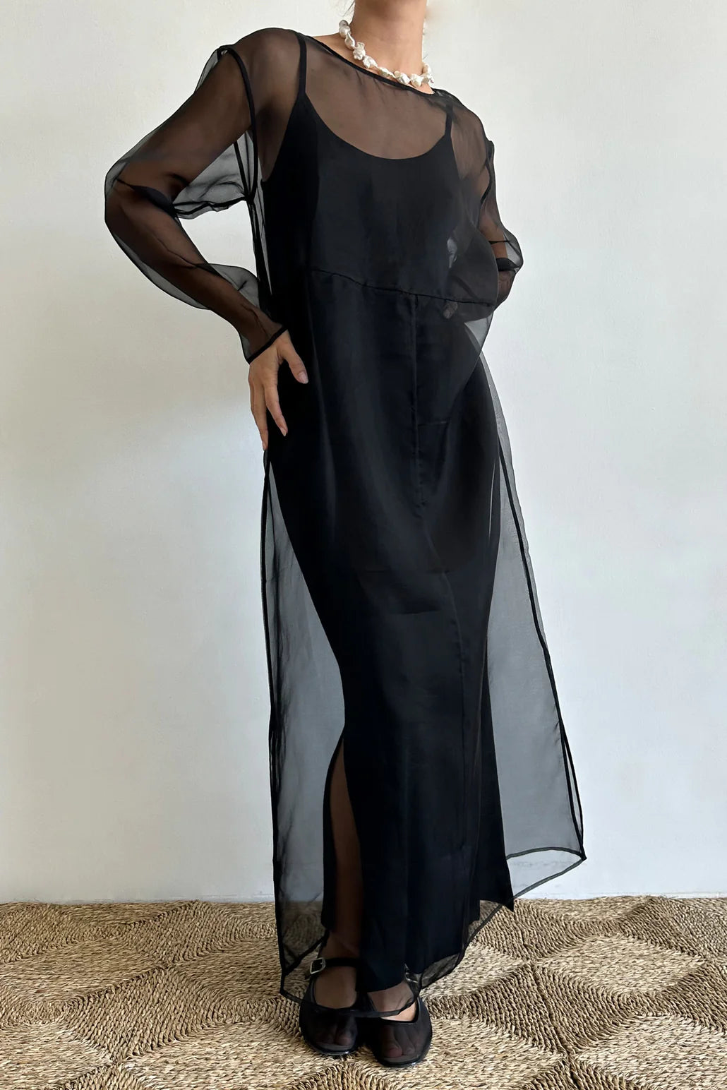 Organza Long Sleeve Dress