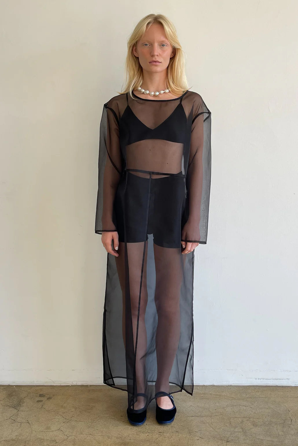 Organza Long Sleeve Dress