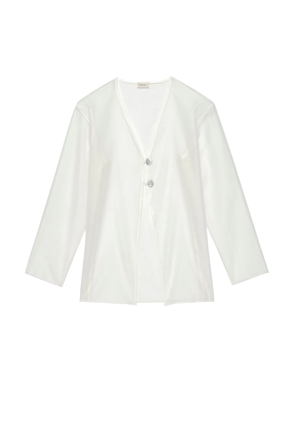 Organza Split Shirt l Cream