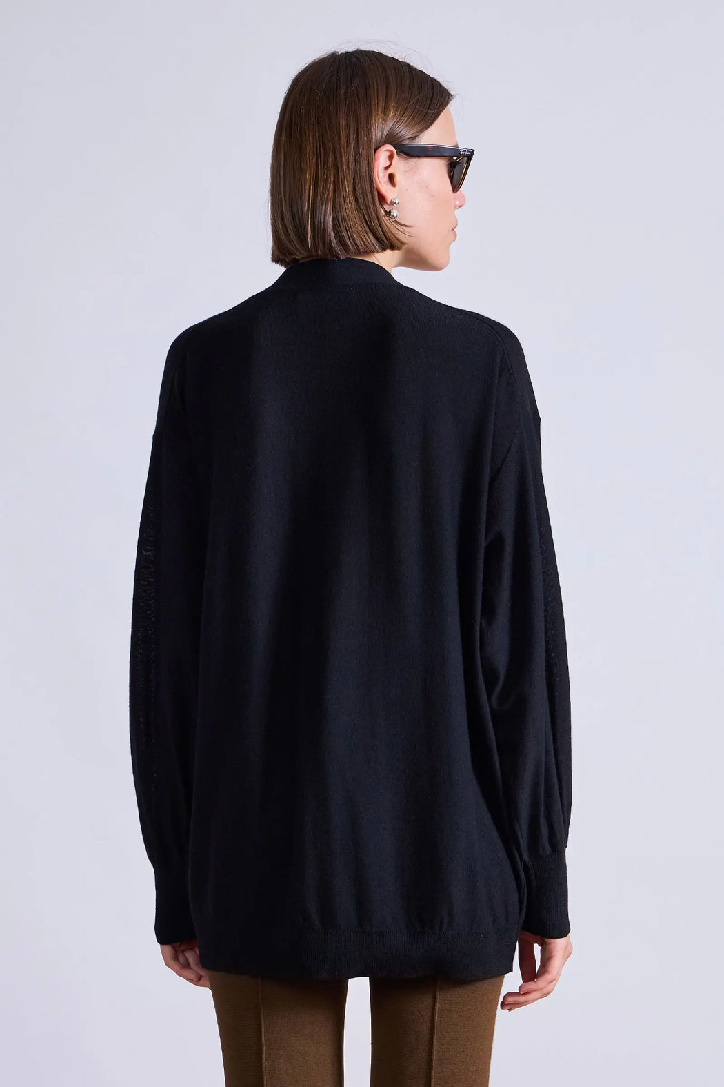 Drippy Tissue Cardigan | Black