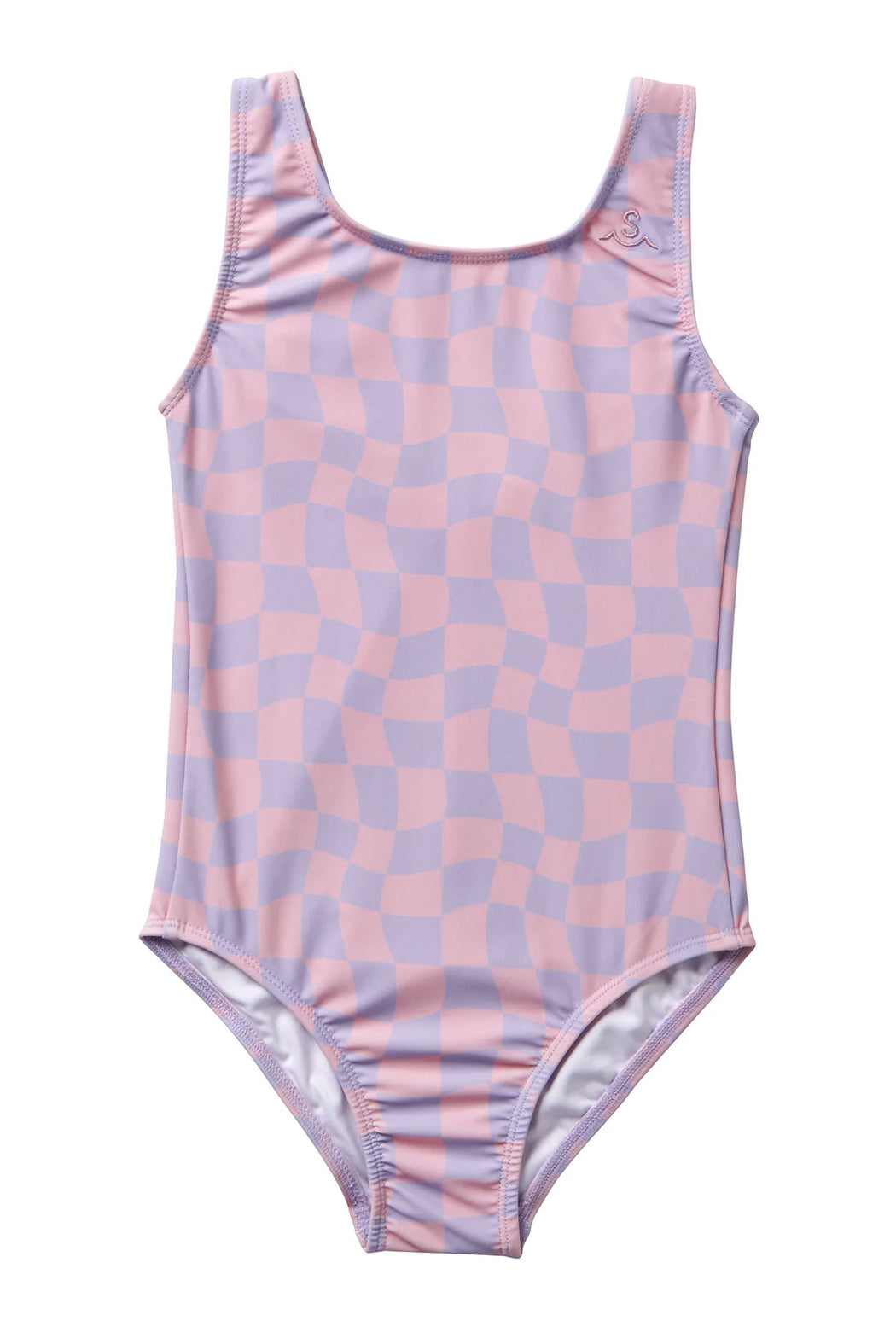 Wavy Checks Swimsuit | Lavender