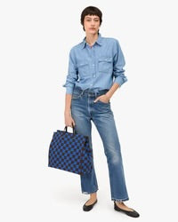 Summer Simple Tote | Deep Blue / Chocolate