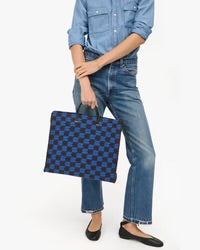 Summer Simple Tote | Deep Blue / Chocolate
