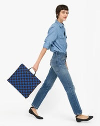 Summer Simple Tote | Deep Blue / Chocolate